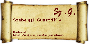 Szebenyi Gusztáv névjegykártya