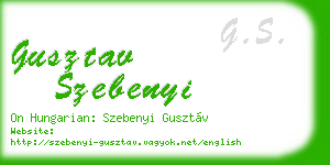 gusztav szebenyi business card